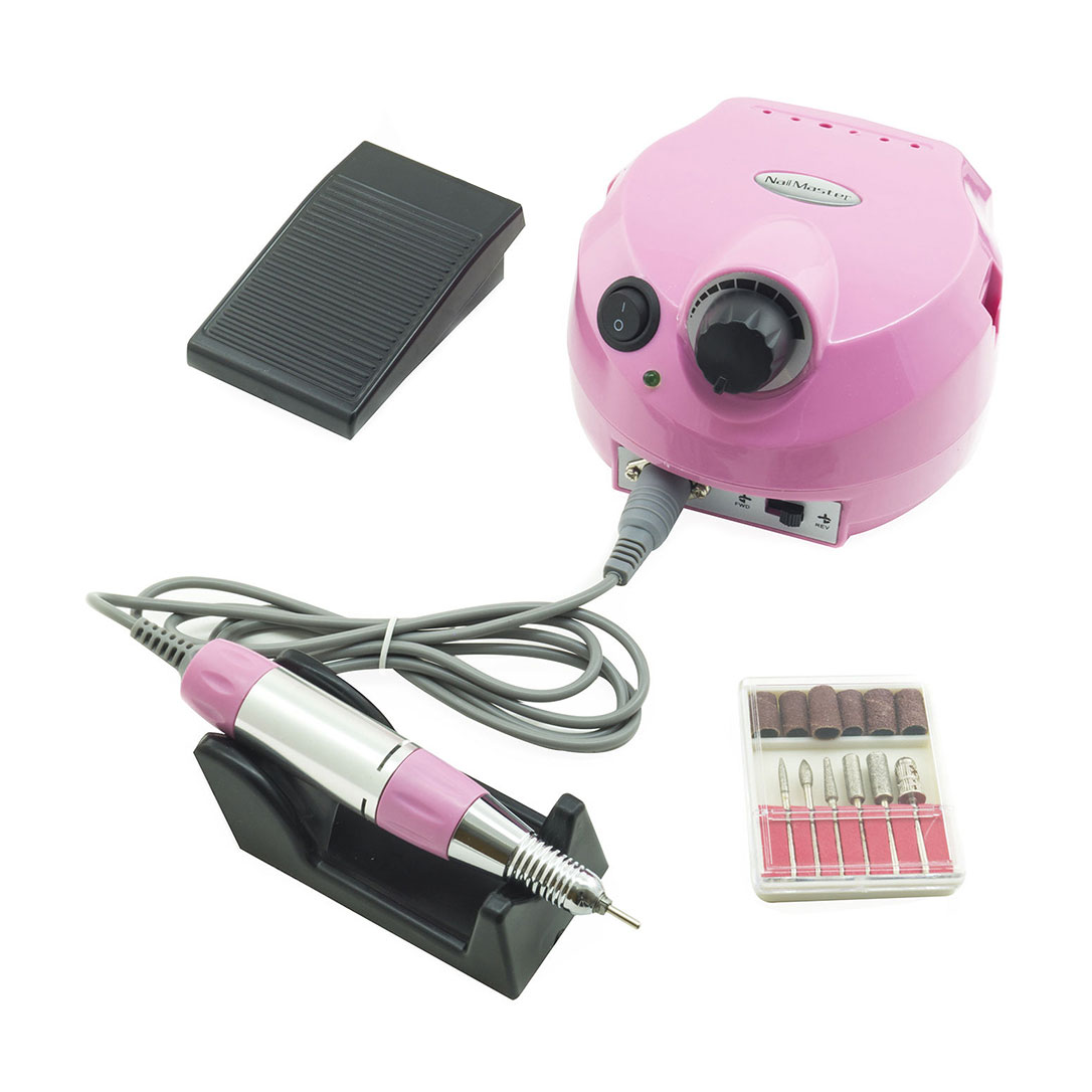 Фрезер для манікюру та педикюру Nail Master Bucos Nail Drill Set BQ 202, рожевий